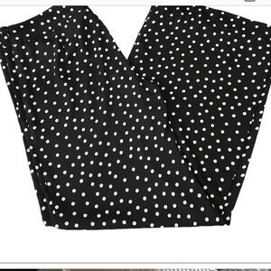 White House Black Market Polka Dot Wide Leg Silky High Waist Pants